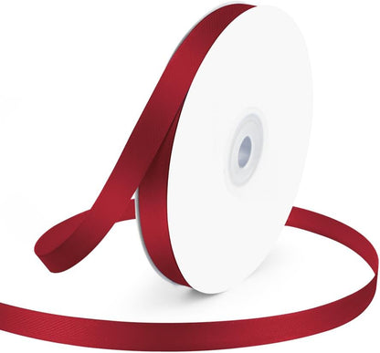 KMER LIFE 3/8" Wide x 50 Yards Wine Red Single Faced Polyester Satin Ribbon, Wine Red Satin Ribbon Perfect for Wedding Decor, Wreath, Crafts, Gift Wrapping & Other Projects (Wine Red) - Crafty Corner