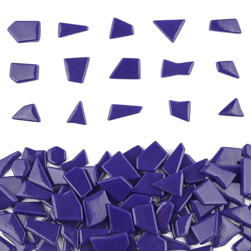 Blue Mosaic Tiles for Crafts Bulk (7.05 Ounce)