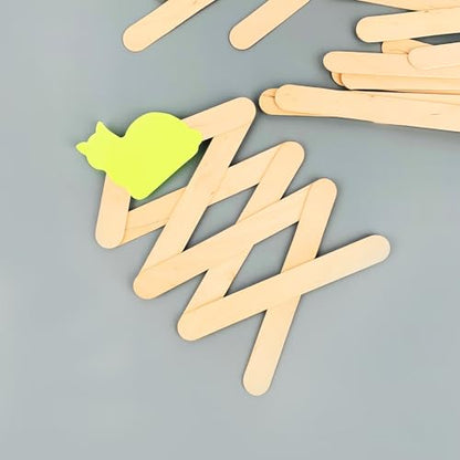 200Pcs Jumbo Wooden Craft Sticks Wooden Popsicle Craft Sticks Stick 6” Long x 3 (200 Count)