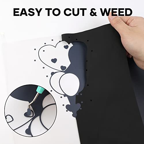 HTV Vinyl Rolls Black White and Red Heat Transfer Vinyl
