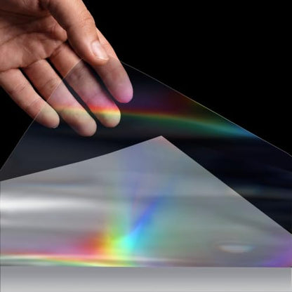 36 Sheets Holographic Laminate Sheets Clear Self Adhesive Sticker Paper (36 Count)
