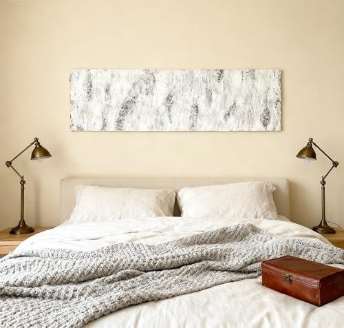 Artificial Birch Bark 3D Realistic Texture 78.7in*19.7in（10.8 Sq.ft）Silicone Material Faux Tree Bark Nature