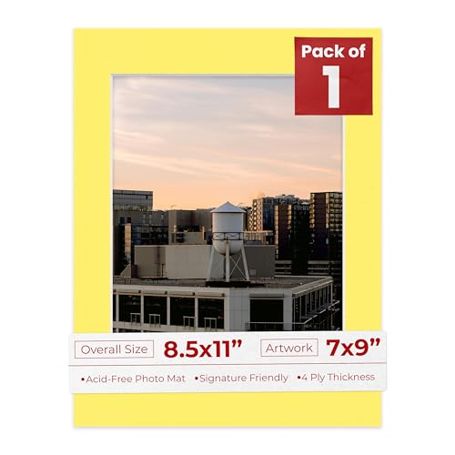 8.5x11 Mat Bevel Cut for 7x9 Photos