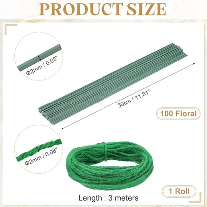 100Pcs 2 Gauge Floral Wire (100 Count)