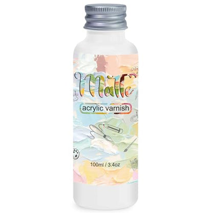 Matte Varnish for Acrylic Painting (3.4 Fl Oz)