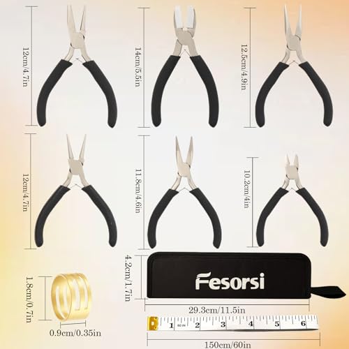 6 Pack Jewelry Pliers Set (6 Count)