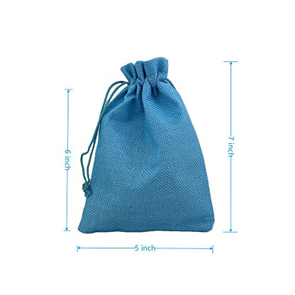 Pack of 25 Burlap Gift Bags with Drawstring Linen Jewelry Pouches Wedding Hessian Jute Bags for Birthday and Treat Pouches Party Wedding Favors Gift