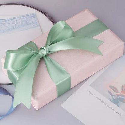 1 Inch Sage Green Solid Satin Ribbon for Gift Wrapping
