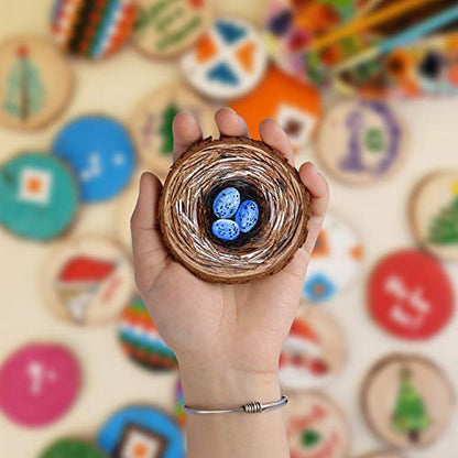 Unfinished Wood Slices with Hole (30 Count)
