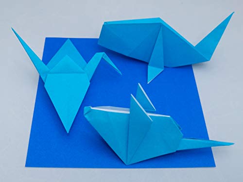 Taro's Origami Studio] Standard 6 Inch One Sided 20 Colors 100 Sheets Square Easy Fold Premium Japanese Paper for Beginner