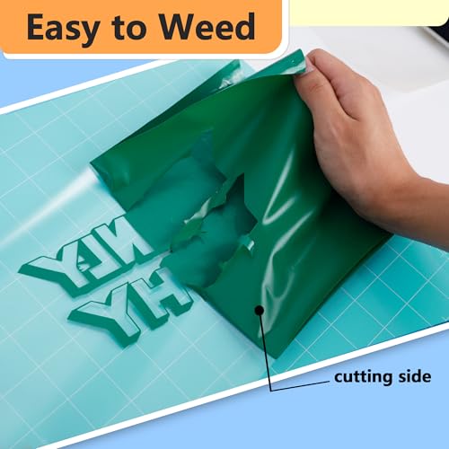 RENLITONG Green Iron on Vinyl 12Inch by 13ft Roll Heat Transfer Vinyl for T (11.2 Ounce)