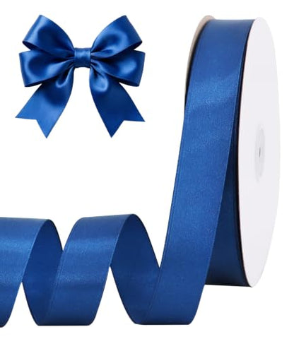 1 Inch x 100yds Navy Blue Satin Ribbon for Crafts (300 Foot)