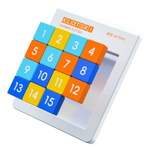 QY Toys Macaron Color 4x4 Klotski Puzzle Magnetic Sliding Number Puzzle