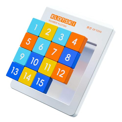 QY Toys Macaron Color 4x4 Klotski Puzzle Magnetic Sliding Number Puzzle