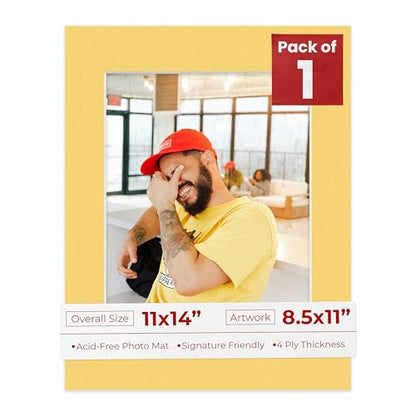 11x14 Mat Bevel Cut for 8.5x11 Photos