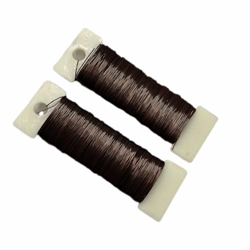 76Yards 22Gauge Coffee Colour Metal Floral Wire Flexible Paddle Florist Garden Wire for Flower Arrangement (228 Foot)