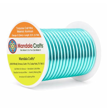 8 Gauge Turquoise Anodized Aluminum Craft Wire