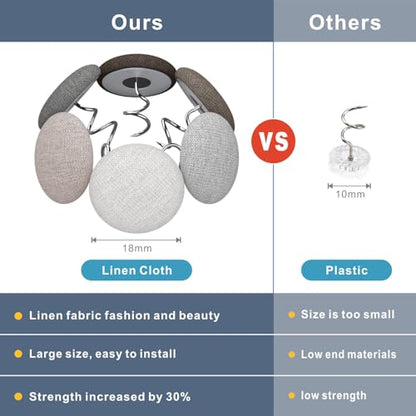 Linen Twist Pins Bed Skirt & Sofa Slipcover 12 Pack Dark Brown (12 Count)