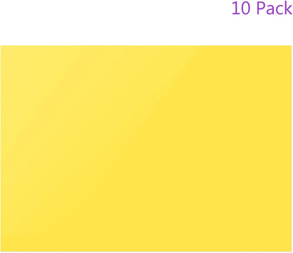 DMiotech 10Pcs Correction Gel Light Filter Overlay Transparent Plastic PVC Sheets Yellow for Photo，Film,Video