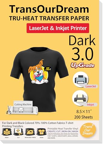 Tru Heat Transfer Paper for Inkjet & LaserJet Printer