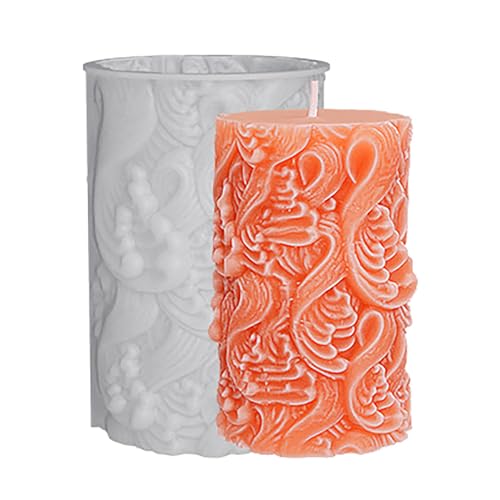 Flower Petal Cylinder Candle Mold