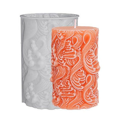 Flower Petal Cylinder Candle Mold
