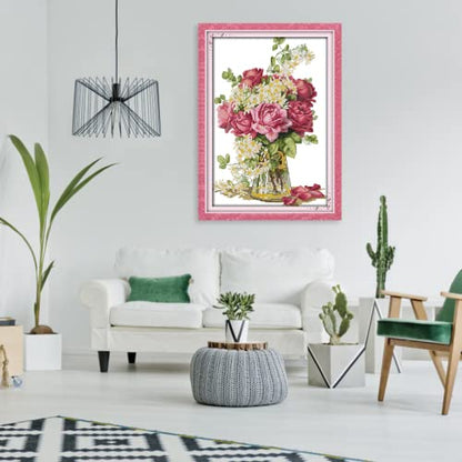Floral Stamped Cross Stitch Kits