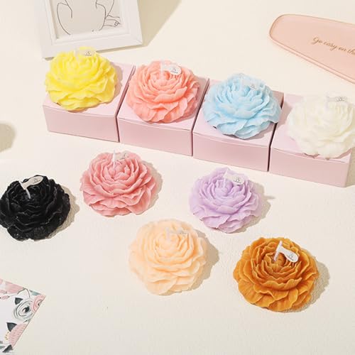 2PCS 3D Flower Candle Making Molds Moldes de Silicona para Velas (2 Count)