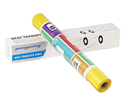 Heat Transfer Vinyl Yellow HTV Rolls (12 Foot)
