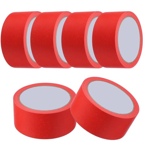 Masking Tape 1.8 Inch x 21 Yard Painter's Tape Red Paint Tapes for DIY Crafts Arts Drawing Decoration Labeling Car Painting Artist Teachers