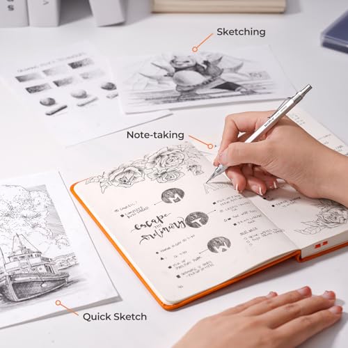Metal Mechanical Pencil Set 5 PCS Art Drafting Pencils For Sketching (5 Count)