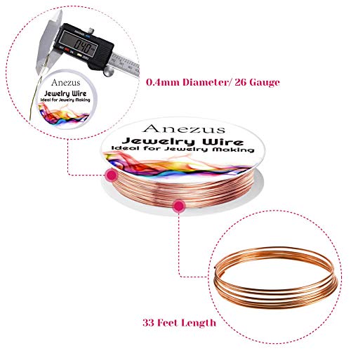 12 Rolls Jewelry Wire Craft Wire Tarnish Resistant Beading Wire for Jewelry Making Supplies (132 Foot)