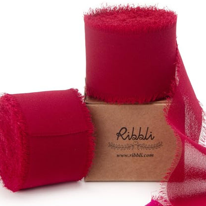 Dark Red Chiffon Ribbon 1 (60 Foot)