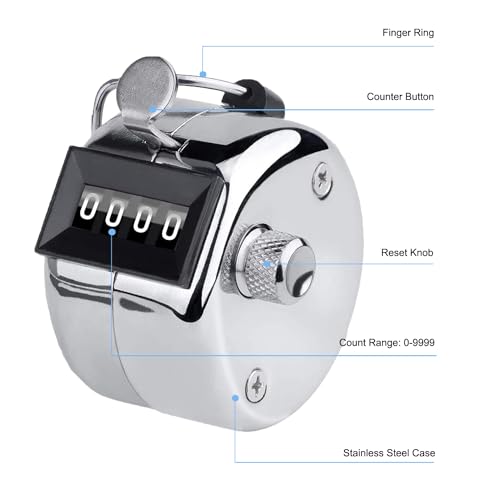 Metal Hand Tally Counter Clicker Counter