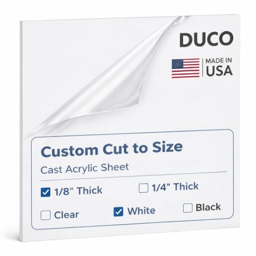 Duco White Cast Custom Size Acrylic Sheets 1