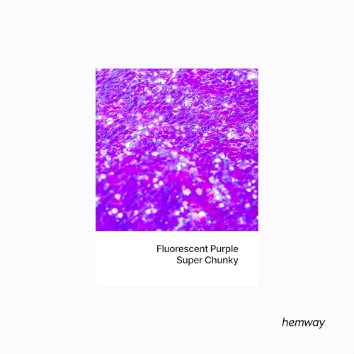 Resin Glitter Fluorescent Purple 100g Super Chunky (3.5 Ounce)
