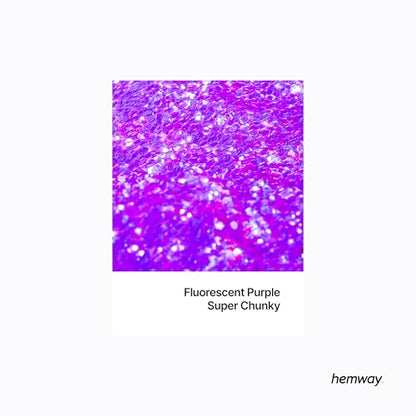 Craft Glitter Shaker Fluorescent Purple 110g Super Chunky (3.9 Ounce)