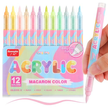 kander Guangna Acrylic Paint Markers 12 Colors (12 Count)