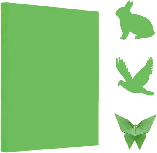 A4 Origami Paper Green 100 Sheets, 8.27×11.7 inch Double Sided Color Easy Fold Big Origami Paper A4 Colored Copy Papers Thin 70gsm for Beginners, DIY handwork Art and Craft Projects (210 x 297 mm) - Crafty Corner