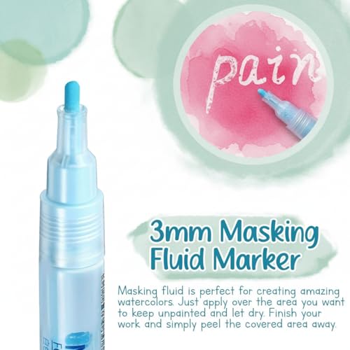 1 Pcs Masking Fluid Pen for Watercolor Painting