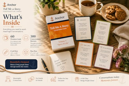Tell Me a Story Conversation Cards for Adults