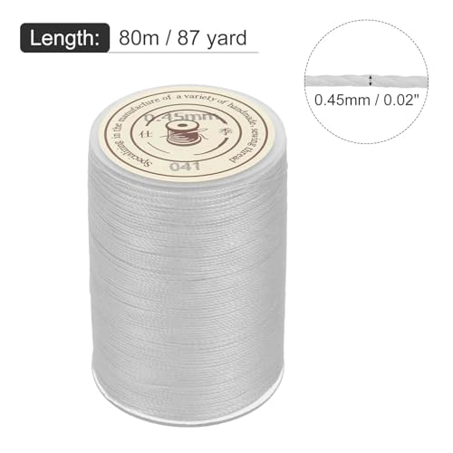 Waxed Cord 0.45mm Waxed Thread 87 Yard Wax String Leather Cord for Bracelet Making