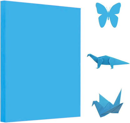 A4 Origami Paper Lake Blue 100 Sheets, 8.27×11.7 inch Double Sided Color Easy Fold Big Origami Paper A4 Colored Copy Papers Thin 70gsm for Beginners, DIY handwork Art and Craft Projects (210 x 297 mm) - Crafty Corner