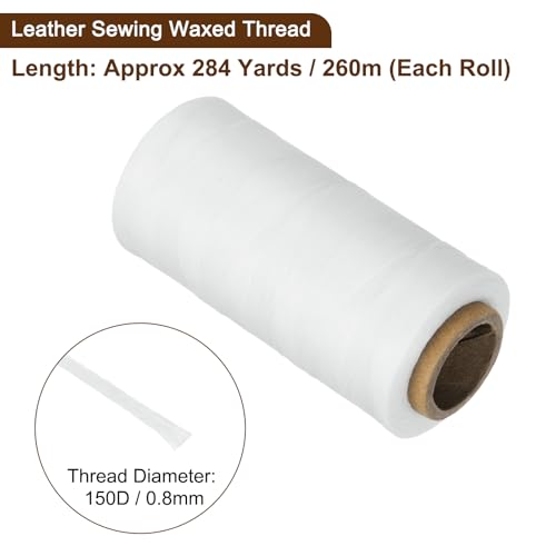 150D 0.8mm Flat Waxed Polyester Leather Sewing Thread