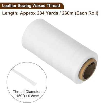 150D 0.8mm Flat Waxed Polyester Leather Sewing Thread