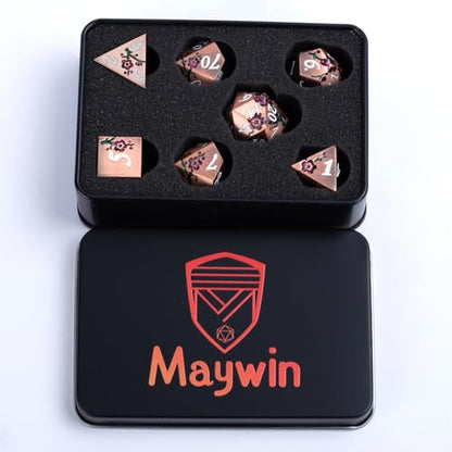 Glitter Purple DND Metal Dice