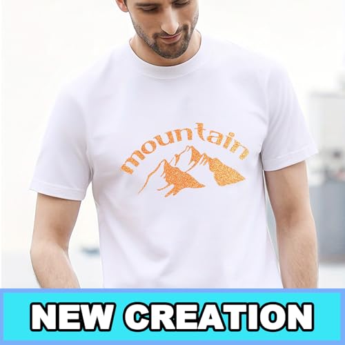 Fluorescent Orange Glitter Heat Transfer Vinyl 12" x 6FT