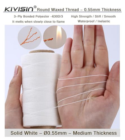 Sturdy Bonded Waxed Polyester Thread (1311 Foot)