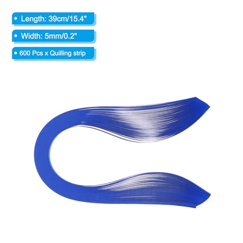 Quilling Strips Paper 600pcs 5mm 39cm Origami Paper Quilling Kits for Art DIY Craft Christmas
