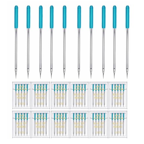 60 Pieces Sewing Machine Needles Universal Regular Point Machine Needles for Home Sewing Machine Compatible with Singer (60 Count)